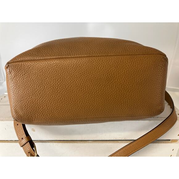 COACH F31507 LARGE BROWN PEBBLED LEATHER CROSSBODY BAG - Picture 10 of 16